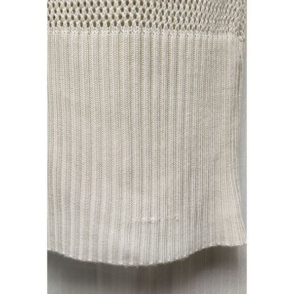 Sweeter Project Eyelet Cap Sleeve  Ivory Sweater  Size  M - Picture 7 of 8